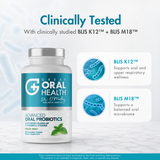 Dental Oral Probiotics with BLIS K12 & M18 – 7 Strains, 6 Billion CFU (Mint Flavor)