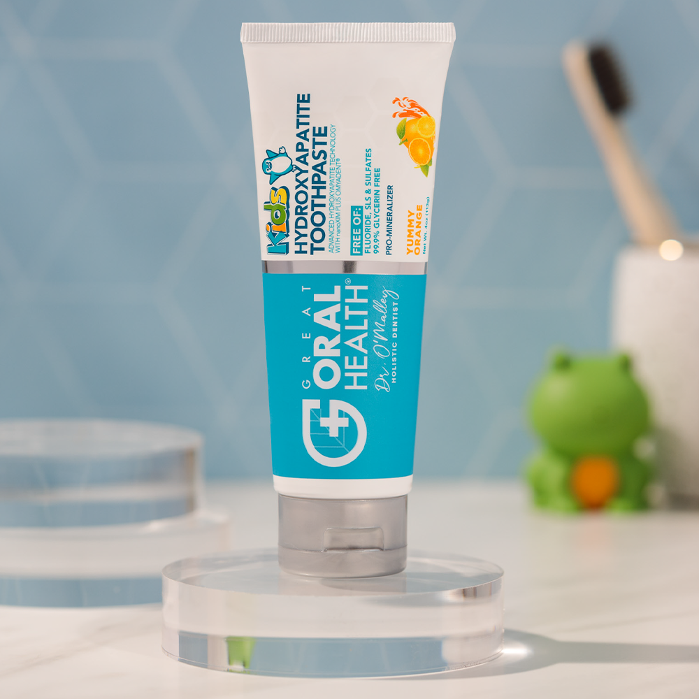 Kids ProMineralizer Fluoride-Free Toothpaste with Nano Hydroxyapatite (Yummy Orange)