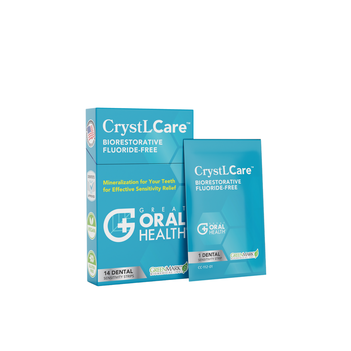 CrystLCare™ Biorestorative Dental Strips with Nano Hydroxyapatite for Enamel Strengthening